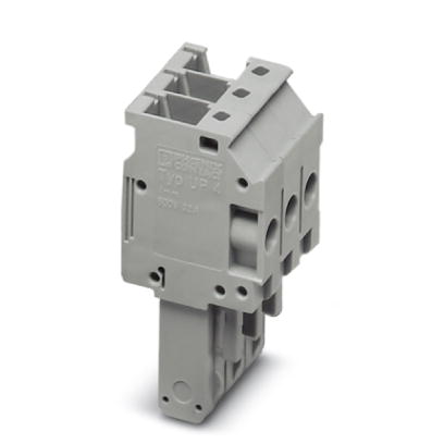 Phoenix Contact Plug-InTerminal Block; UP 4/ 3; 32A; 3-Level; #24 - #10; 0.2mm²; 3-pole; Screw Connection; Gray